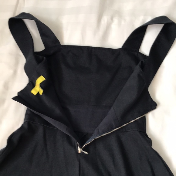 Banana Republic Milly petite black knit wide strap knit skater dress EUC - Picture 4 of 5